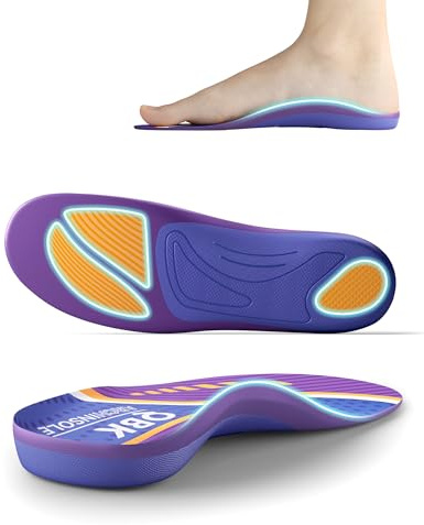 QBK Plantari Ortopedici Piede Piatto Sport Tutore Fascite Plantare Plantare Per Scarpe Antinfortunistiche Solette Ammortizzate Comodo E Traspirante Uomo E Donna XS