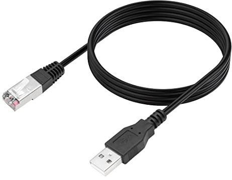 YACSEJAO USB zu RJ50 Steuerkabel USB zu RJ50 10P10C Kabel für APC USB AM zu RJ50 10P10C Datenscannerkabel, 6,6 FT