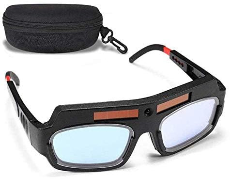 Phosyder Solar Auto Darkening Welding Goggles, PC Lens Eyes Protected Helmet Goggles for Welder/DIYer with Storage Case