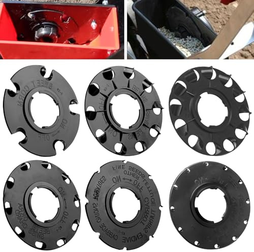 MWEDP Set 6 60009 Standard S-eed Plates Compatible with E-arthway 1001-B Garden S-eeder, Works for Sweet Corn, Radish, Spinach, Lettuce, Leeks, Onions, Tomatoes, Beans and More