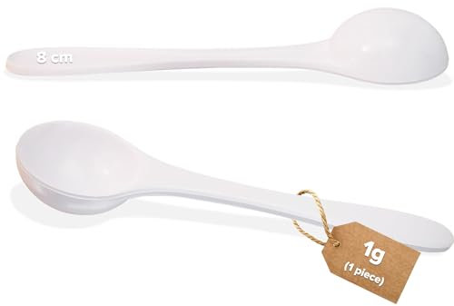 NPOW Measuring Spoons - Tablespoon Flour Scoop, Spice Spoon, Plastic Scoop, Mini Spoons, Reusable Teaspoon Measuring Scoops for Powder, 1g or 1ml (1 Spoon)