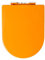 WC-Sitz mit Absenkautomatik, D-Form, farbige WC-Sitze mit verstellbarem Scharnier, Schnellverschluss, Toilettendeckel, Klodeckel für Badezimmer mit fester Befestigung oben, Orange (Orange)