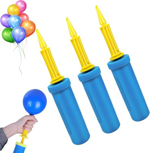 IUKUNNE Pompe à Ballon Manuelle, 3 Pièces Pompe à Air, Gonfleur pour Ballons, Anniversaire et Fêtes
