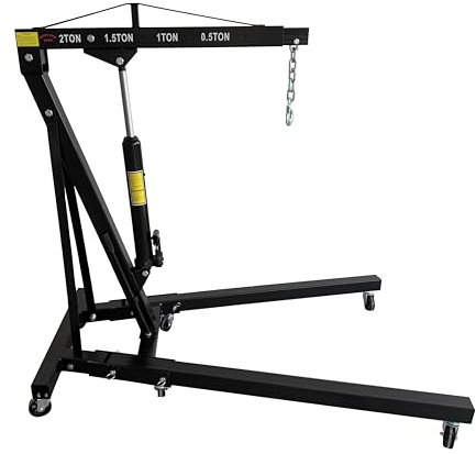 Engine Hoist 2 Ton Professional Folding Engine Crane Mechanics Lift