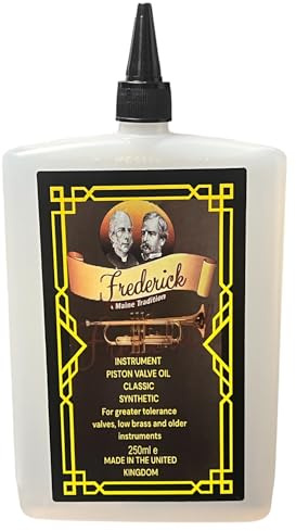 FREDRICKS Professional Valve Oil, 250ml, Synthetic | For Musical Instruments, Horn Piston and Rotary Valves, PTFE Formula