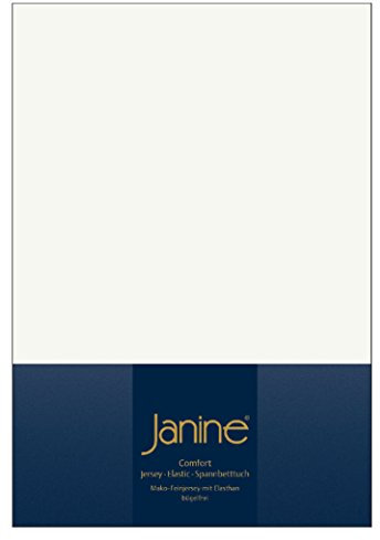 Janine Spannbettlaken Elastic 5002, Gr. 150x200 cm, Fb. 09 Ecru, Elastic-Jersey