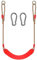 WAREMAID Child Swing Seat, EVA Soft Plastic Non Slip Hanging Tree Swing Seat with Snap Hook, Length Adjustable Rope, Swing Set for Kid Indoor Outdoor Playground Backyard, 17.3x6.7inch, Red