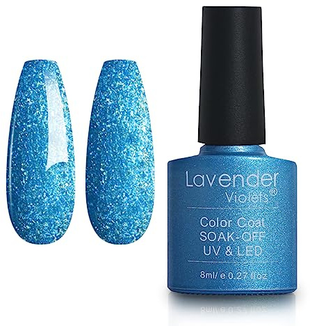Lavender Violets 8ml Gel Nail Polish UV LED Soak Off Nail Lamp Curing Manicure Pedicure Classical Coloured Bottle Long Lasting Easy Apply Aqua Sea D209