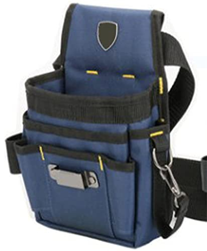 Vusddy Ceinture à outils - Ceinture à outils avec 8 poches pour homme - Sac de travail multifonction - Sac banane pour artisans, électriciens, charpentiers, jardiniers - Toile robuste