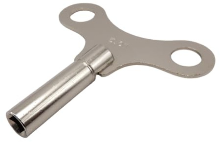 KD89 - Llave de cuerda tipo mariposa de acero niquelado para relojes, relojes antiguos o modernos, campanillas, caja de música, péndulos de chimenea, comtoise, ojo de buey (N°3 = 3 mm)
