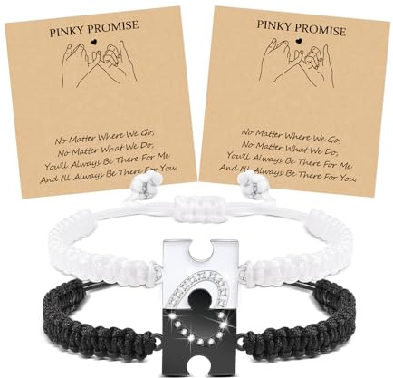 VU100 Bracciali Coppia Regalo per Coppia Bracciale Portafortuna per Uomo e Donna