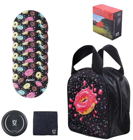 CROWN ME Disc Golf Set, 6 Pack Donut Starter Disc Golf Disc Set with Nice Donut Printing Bag