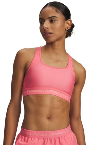 Under Armour Reggiseno Medio Incrociato - Rosa agrodolce / / Rosa Posh - MD