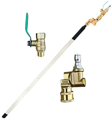 Herramienta de Limpieza para Radiadores - Varilla Limpiadora De Radiadores De 60 Cm 4500 PSI Con Tubo De Aire,Accesorios Para Hidrolimpiadora Para Taller Generador Remolque Autocaravana