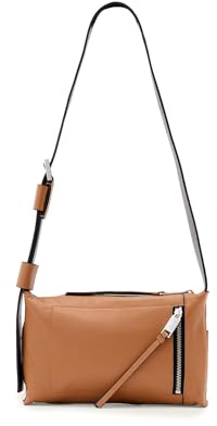 AllSaints Alba Zip Crossbody Acetone Tan Brown One Size