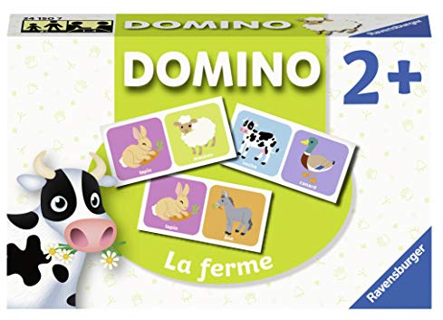 Ravensburger - Lernspiel - Domino - Der Bauernhof - EIN erstes Lernspiel, das Beobachtung, Assoziation und Gedächtnis kombiniert - Ab 2 Jahren - 24150