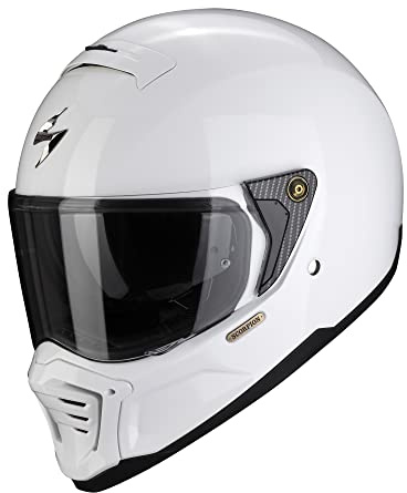 Scorpion Motorradhelm EXO-FIGHTER Solid White, Weiss, XS Nc