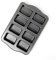 Kilimazart Mini Loaf Pan 8-Cavidades Acero al Carbono Bandeja antiadherente para hornear pan Diseño de una sola pieza (Grey)