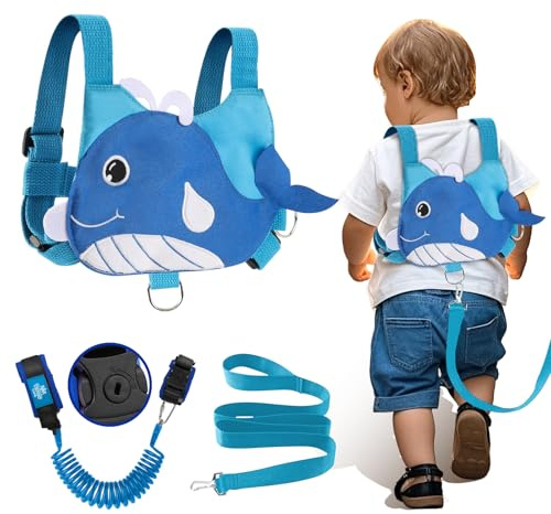 Lehoo Castle Correa para Niños Seguridad, 4-en-1 Ajustable Arnés de Bebe, Correa para Niños Antiperdida Arnes Niños, Arnés de Seguridad para Caminar Niños
