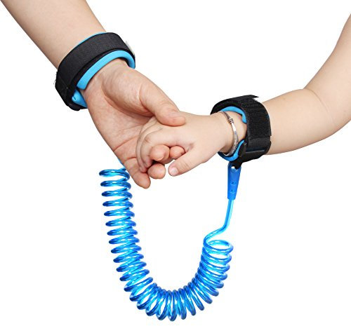 Conruich Baby Anti-Verloren Handgelenk Gürtel Kinder Sicherheit Handschlaufe 2.5 m um 360 ° drehbar Elastisches Drahtseil Atmungsaktiv Baumwolle Armgelenk Band für Spaziergänge und Reisen im Freien