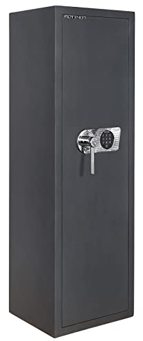 Rottner Dakota Basic Waffenschrank EN0 Elektronikschloss mit SOS-Code begrenzter Feuerschutz Schaumstoffwaffenhalter Putzstockhalterung inkl. Befestigungsmaterial