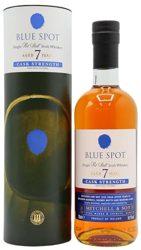 Scotch Whisky Blue Spot - Cask Strength Single Irish Pot Still Batch #3-7 year old Whiskey 70cl