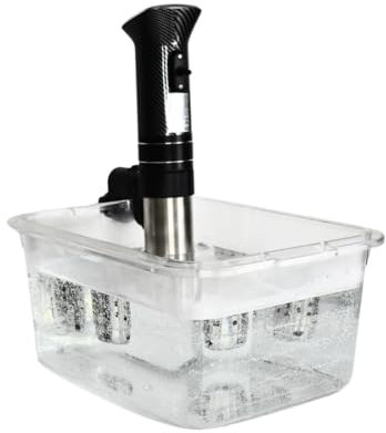 Recipiente Transparente de Policarbonato para Cocción al Vacío Sous Vide Roner, Contenedor Cuadrado Cubeta Honda