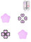 Thumb Grips for Nintendo Switch 2,Joystick Caps for Switch2,Analog joystick Cover for NS2 Joycon Controller with button sticker,Star Heart Purple Black