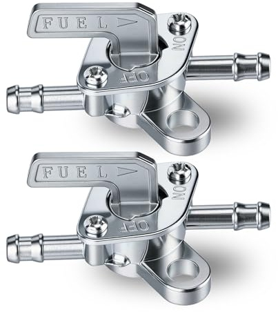 2Pcs interruptores de gasolina para depósito de combustible 6 mm grifo de gasolina interruptor de aceite Llave de Paso de Gasolina para Ciclomotores,Motocicletas y Quads