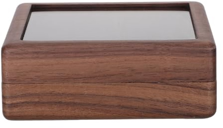 TEHAUX Scatola Porta Orologi da Tasca in Legno Marrone Organizer per Tasca e Protezione Contro Sporco per Collezionisti e Uso in Ufficio o Casa