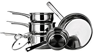 Premier Housewares Cookware Set Stainless Steel Saucepan Sets Sale Glass Lids Kitchen Set Steam Vent Cookware Cooking Pans Pan Set Of 5 Set