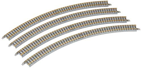 TomyTEC 018520 – 4 Curved Tracks in Gravel Bettung, Vehicles, 45 °C; 317 mm