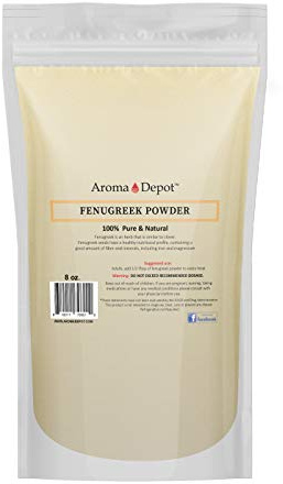 8oz Fenugreek Seed Powder (Trigonella foenum graecum) 8 oz Menti Powder Bulk Herb | Gluten Free & Non-GMO | Hair and skin health.