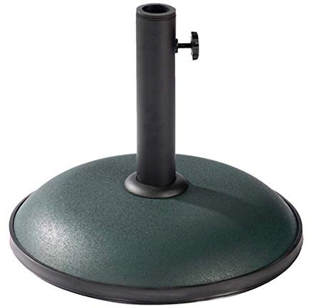 TIENDA EURASIA® Base para Sombrillas de Hormigón - Soporte de Tubo Metálico - 11 Kg - Compatible con Sombrillas de Ø 30-35-38 cm (Redondo Ø 36 cm, Verde)