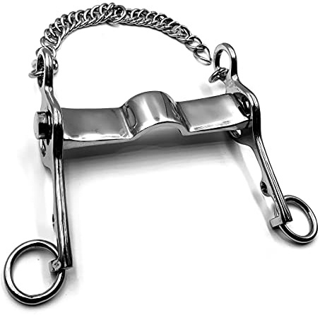 Sam Marsh Pelham Stainless Steel with Curb Chain Horse Bit (5.5)
