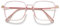 VEVESMUNDO Blaulichtfilter Brille Rechteckig Brillengestelle Dekobrille Hornbrille Groß Nerdbrillen Ohne Stärke (1 Stück Transparent Rosa Brille, 0)