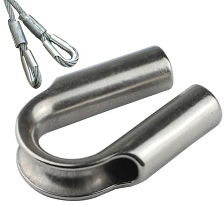 Drahtseilkauschen,Drahtseilkauschen,Fingerhut aus Edelstahl - Sicherheitskausche für Drahtseilkabel, Drahtseilkettenkausche, Seilkausche