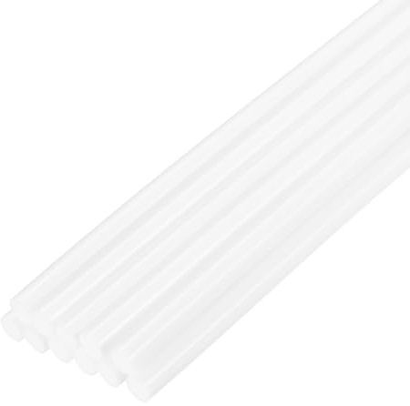 sourcing map Mini Hot Glue Sticks for Glue Gun 7mm x 200mm Milky White 12pcs