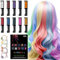 Haarkreide für Mädchen Set I 10 Auswaschbare Farben & 5 Haargummis I Temporäre Haarkreide Kamm Haar Kreide Haarkreide für Kinder I Ideal für Halloween, Weihnachten, Geburtstage I Sicher und Farbenfroh