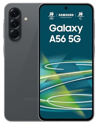 Samsung Galaxy A56 5G, Smartphone con Funzioni intelligenti, 3 anni di Garanzia del produttore, Display Super AMOLED 6.7”, 8GB RAM, 128GB, 5.000 mAh, IP67, Awesome Graphite [Versione Italiana]