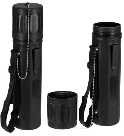 sourcing map 2pcs Welding Rod Storage Tube, 14 Inch Tungsten Electrode Holder Container Airproof Waterproof 4.5kg Capacity with Strap, Black