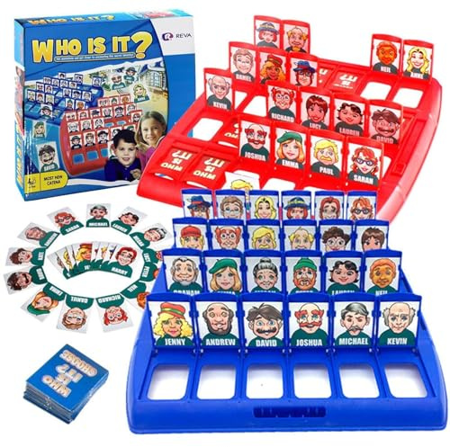 Who is It? - Classic Family Guessing Board Game for Kids & Adults, Fun Puzzle Game for Travel, Parties & Game Night
