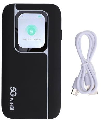 5G WiFi Mobile Hotspot Portable Mobile Mobile Hotspot Router Conecta hasta 16 Dispositivos Dispositivo WiFi de Viaje portátil con Pantalla de 2.01 Pulgadas