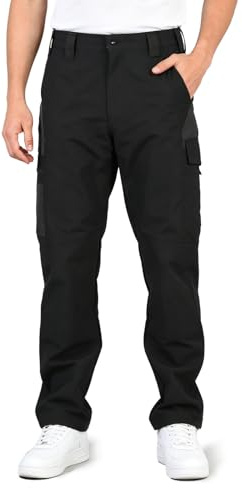 LY4U Pantalones Tácticos para Hombre, Pantalones de Trabajo con Múltiples Bolsillos, Pantalones Cargo Resistentes para Actividades al Aire Libre como Pesca, Caza y Camping
