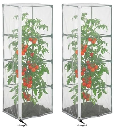 Genérico Malla Antipájaros para Jardín - 2 Mallas Cuadradas Verticales con Cremallera | Red de Protección de Jardín - para Vegetales Frutas Arándanos Cultivos Bancales Exterior Aves Ardillas