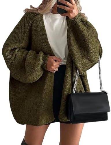 Gilet Cardigan Oversize décontracté pour Femme, Manches Longues, légère