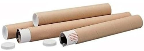 Paquete de 5 tubos LSM de 970 x 100 mm marrones para envíos postales