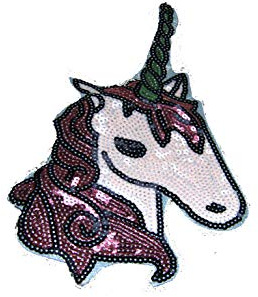 Catch the Patch Einhorn Pferd mit Pailletten XL - (Größe: 28,5 x 16,5 cm) – Patches, Bügelbilder, Aufbügler – zum Aufbügeln oder Aufnähen – Ideal für Kleidung, Rucksäcke
