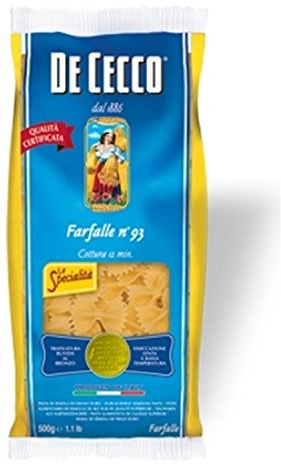 Nudeln Pasta Farfalle n° 93 5 x 500 gr. - De Cecco