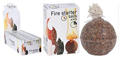 PRG Oferta de 18 bolas de madera de 3,5 cm para encender fuego, accesorios para barbacoa